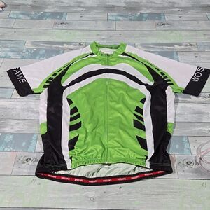WOSAWE Cycling Shirt size 2XL Green/White/Black